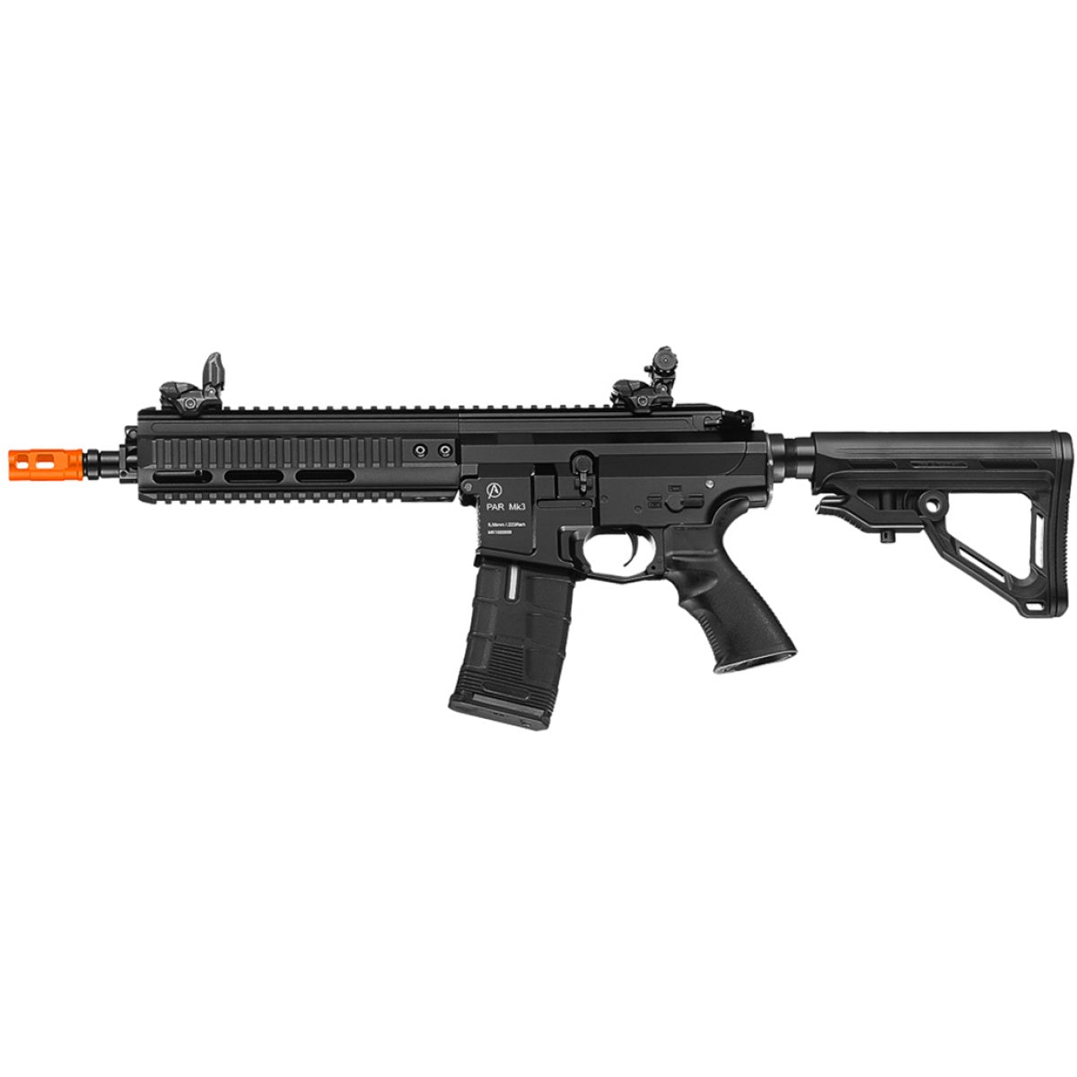ICS Airsoft PAR MK3 C MTR AEG 8.5" RIS Full Metal - REAR WIRED - BLACK