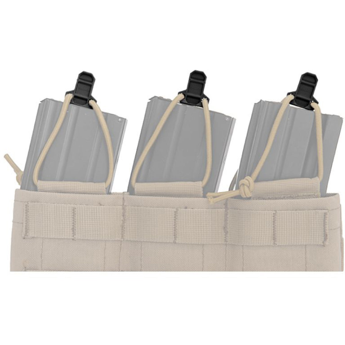 AMA Tactical Airsoft Magazine Pouch Bungee Pull Tab System - BLACK