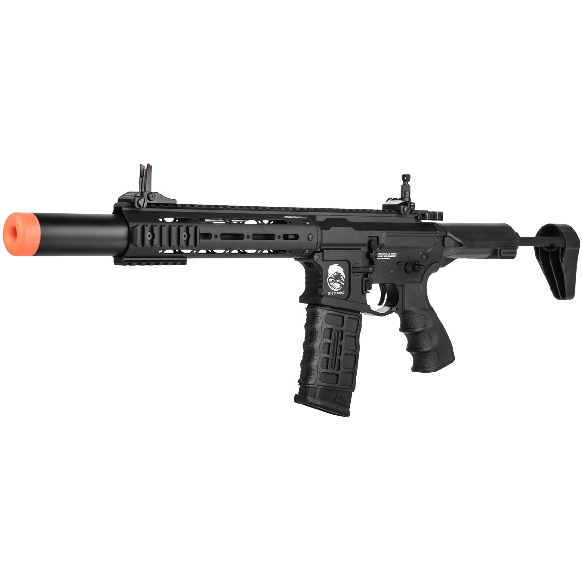G&G PDW15-CQB 9" AEG Airsoft Rifle w/ Mock Suppressor - BLACK