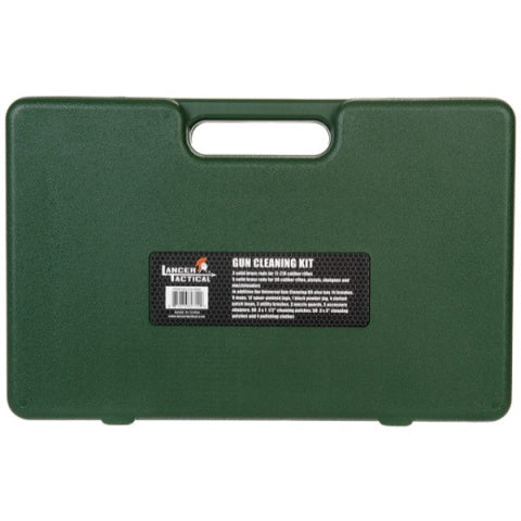 Lancer Tactical Universal Gun Cleaning Kit w/ Carrying Box - GREEN