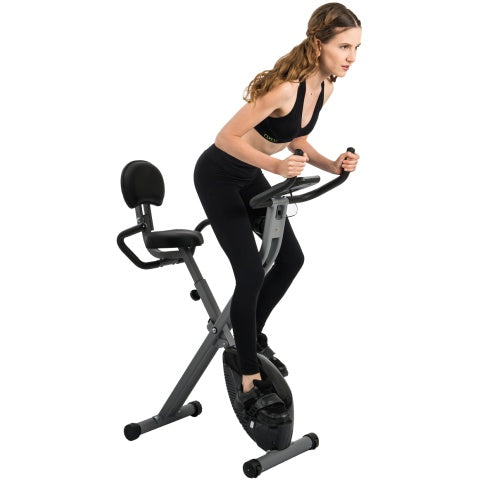 AuWit Top Level Magnetic Exercise Bike with Tension Control (Color: Black)
