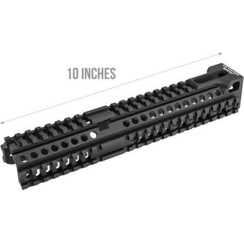 Atlas Custom Works Aluminum AK 10 inch Lower Rail Handguard - Black