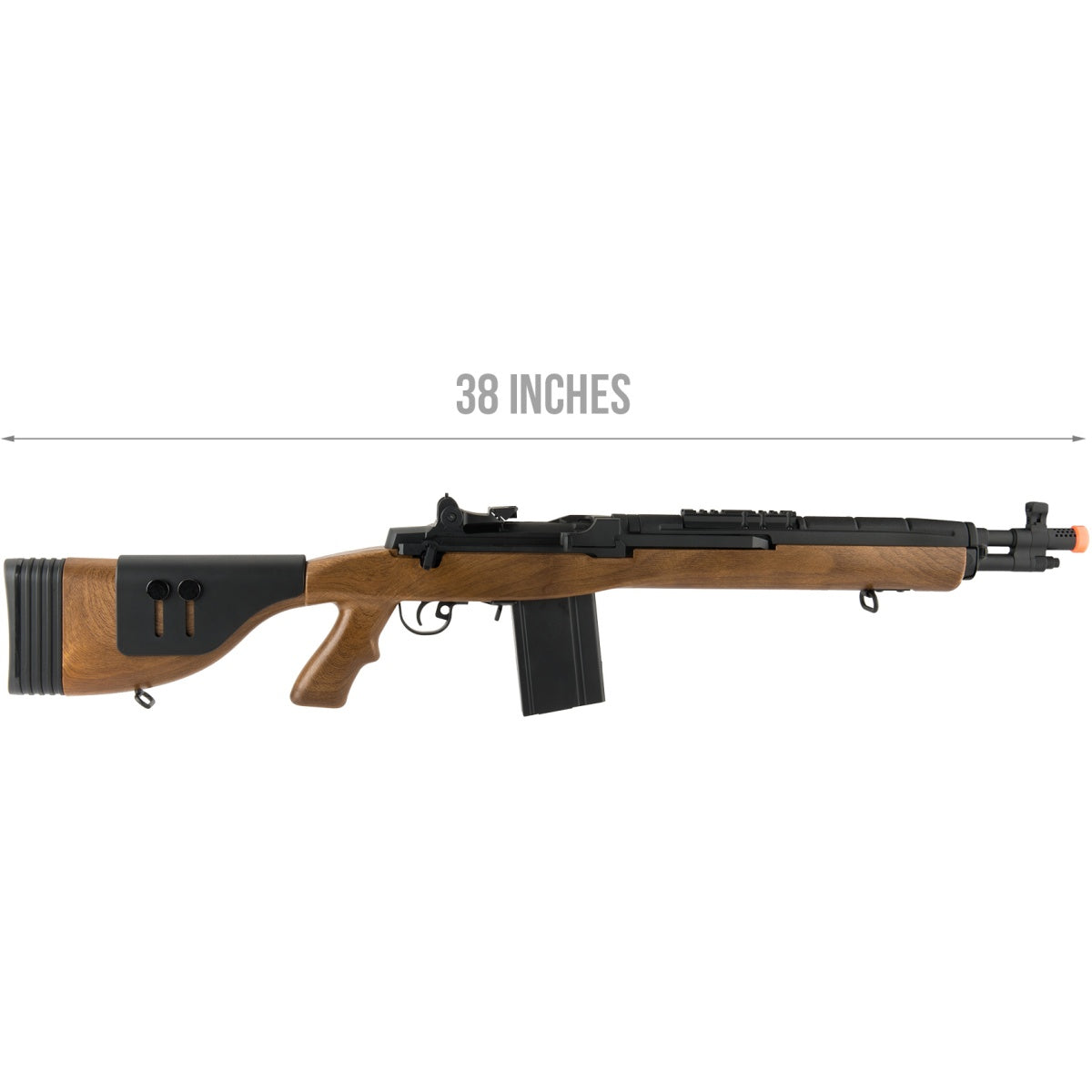 Lancer Tactical LT-732 DMR Stock 38" M14 SOCOM Airsoft AEG - FAUX WOOD