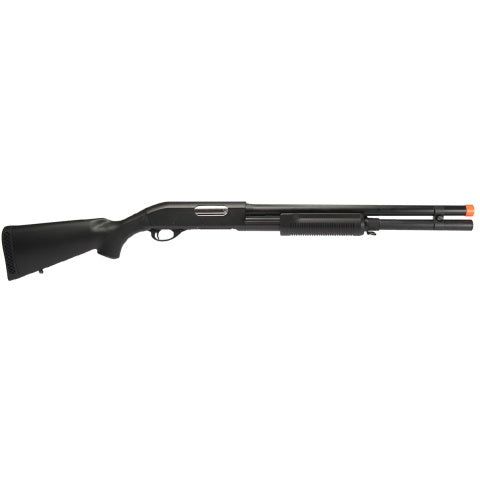 Lancer Tactical Long M870 Shell Loading Tri-Shot Airsoft Shotgun - BLACK