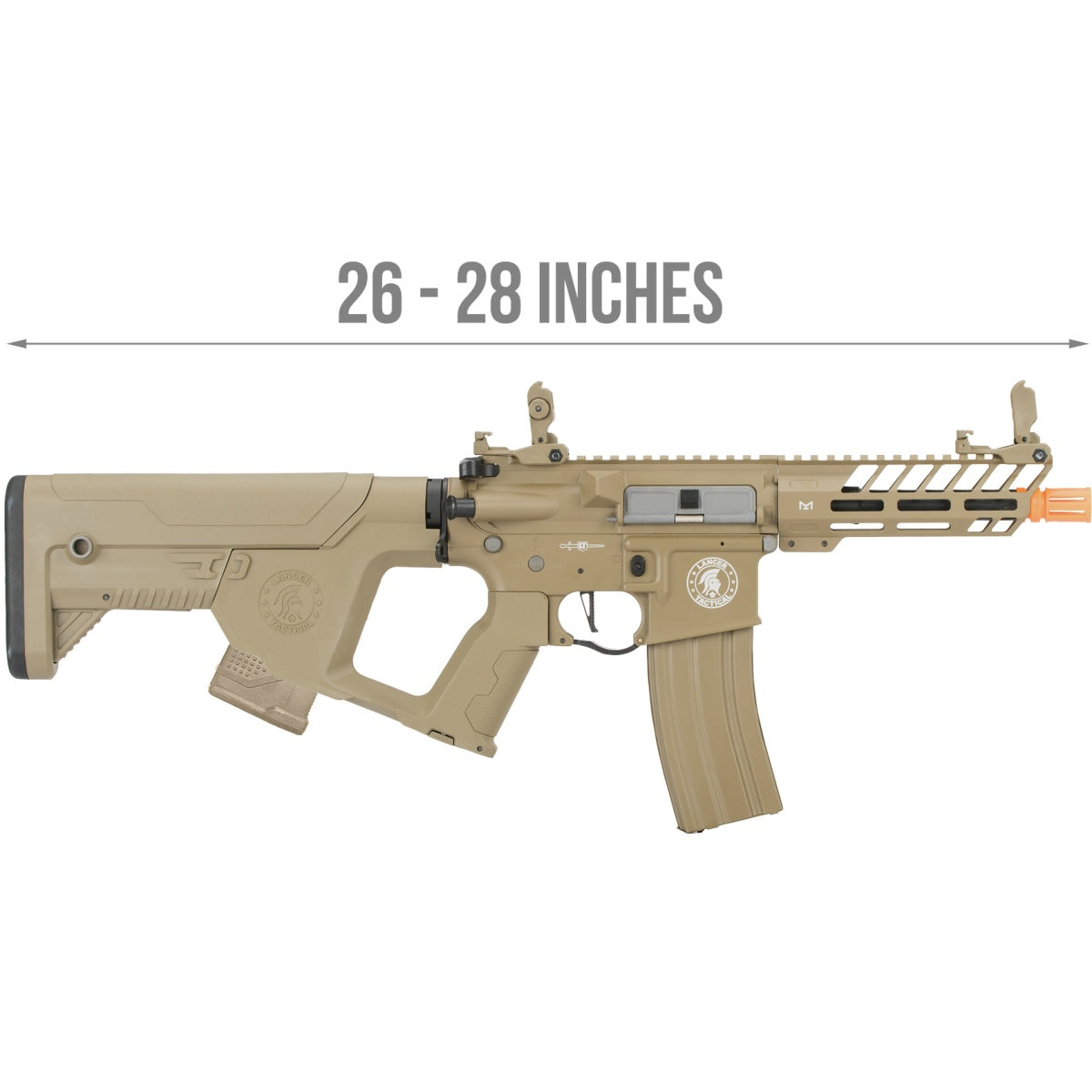 Lancer Tactical Low FPS Enforcer Needletail Skeleton M4 Airsoft Rifle (Color: Tan)