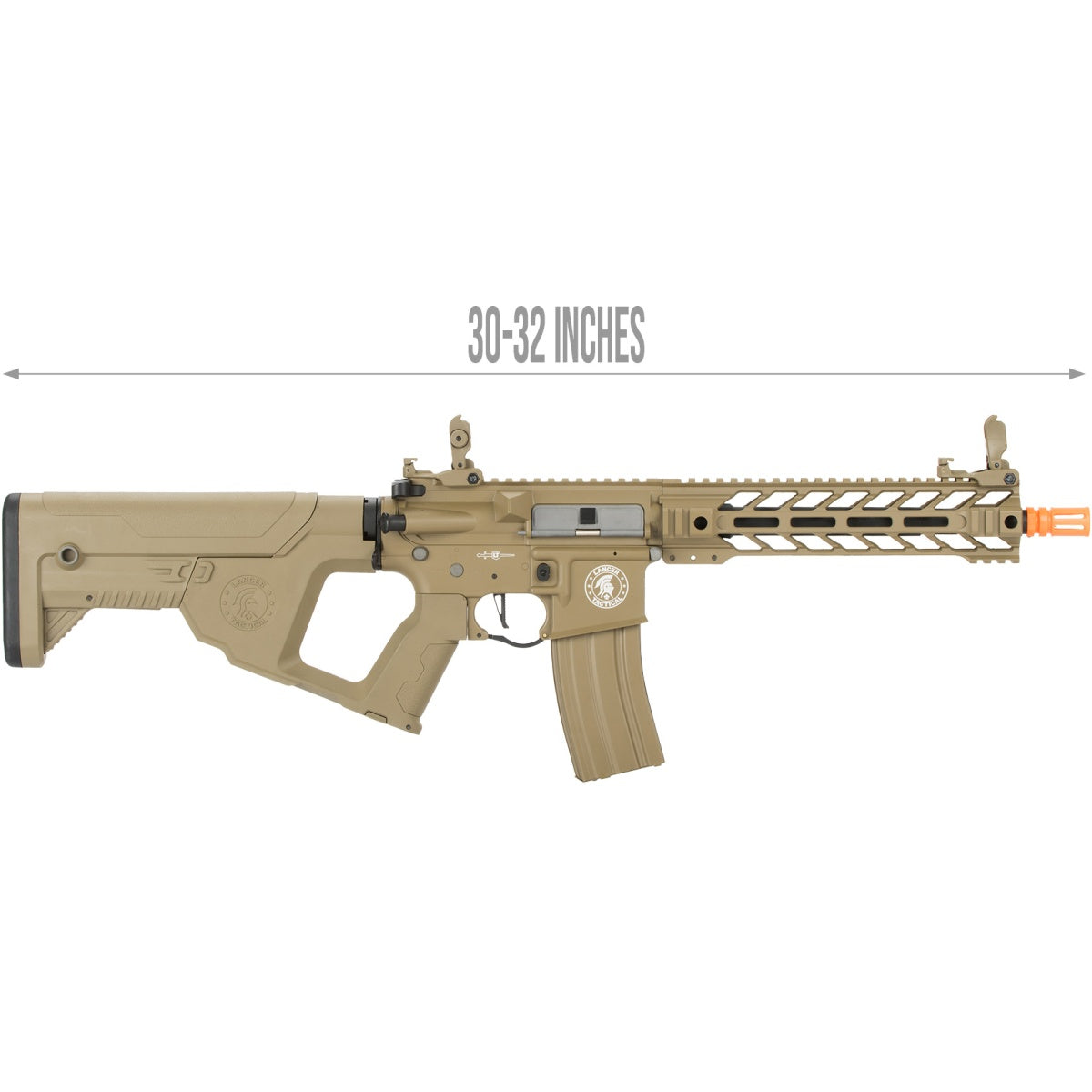 Lancer Tactical Proline Enforcer Battle Hawk 10" M4 Airsoft Rifle w/ Alpha Stock (Color: Tan)
