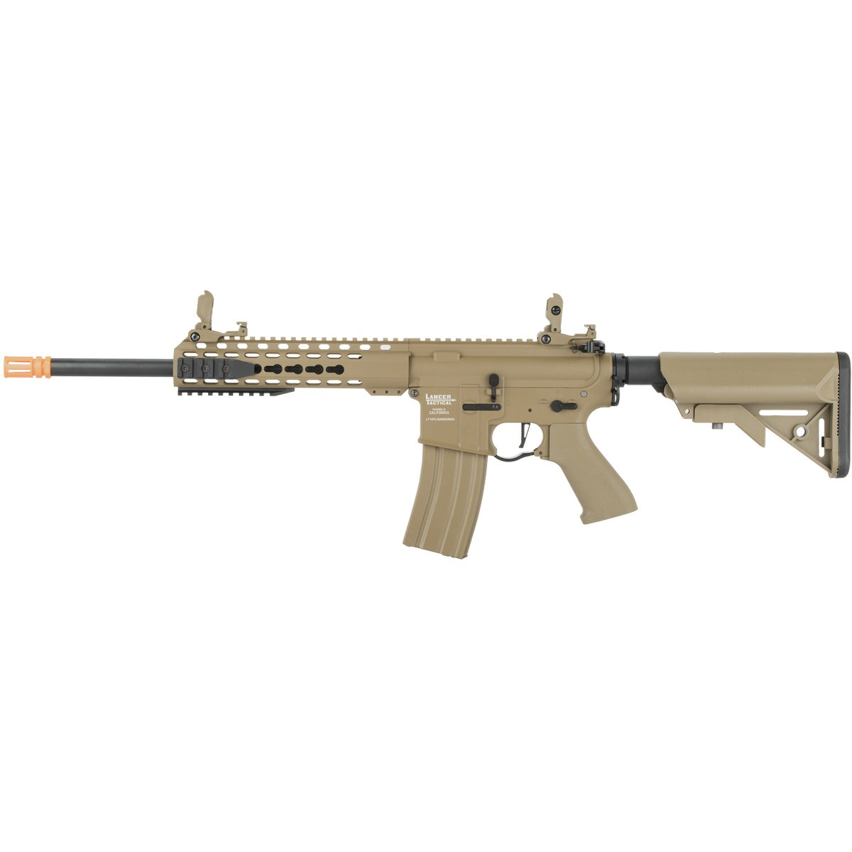 Lancer Tactical Proline 10" Keymod M4 Carbine Airsoft AEG Rifle (Color: Tan)