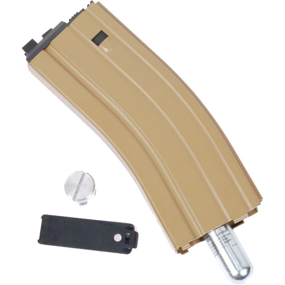 WE Tech "Open Bolt" M4/SCAR/ASC/PDW CO2 Airsoft Rifle Magazine -TAN