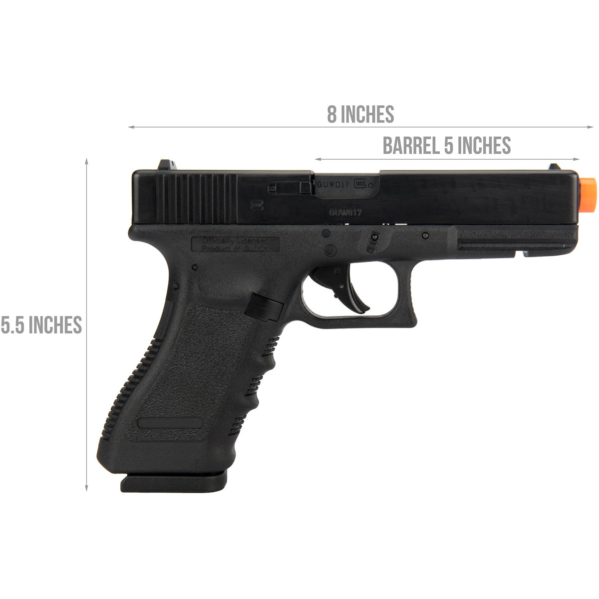 Elite Force Licensed Glock 17 Gen 3 CO2 Blowback Airsoft Pistol - BLACK