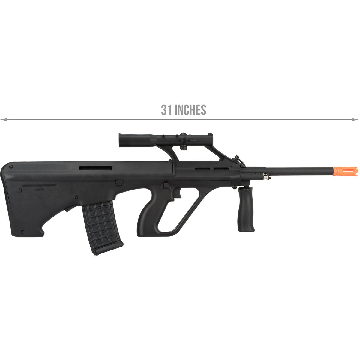 GHK AUG A1 Gas Blowback Airsoft Rifle - BLACK