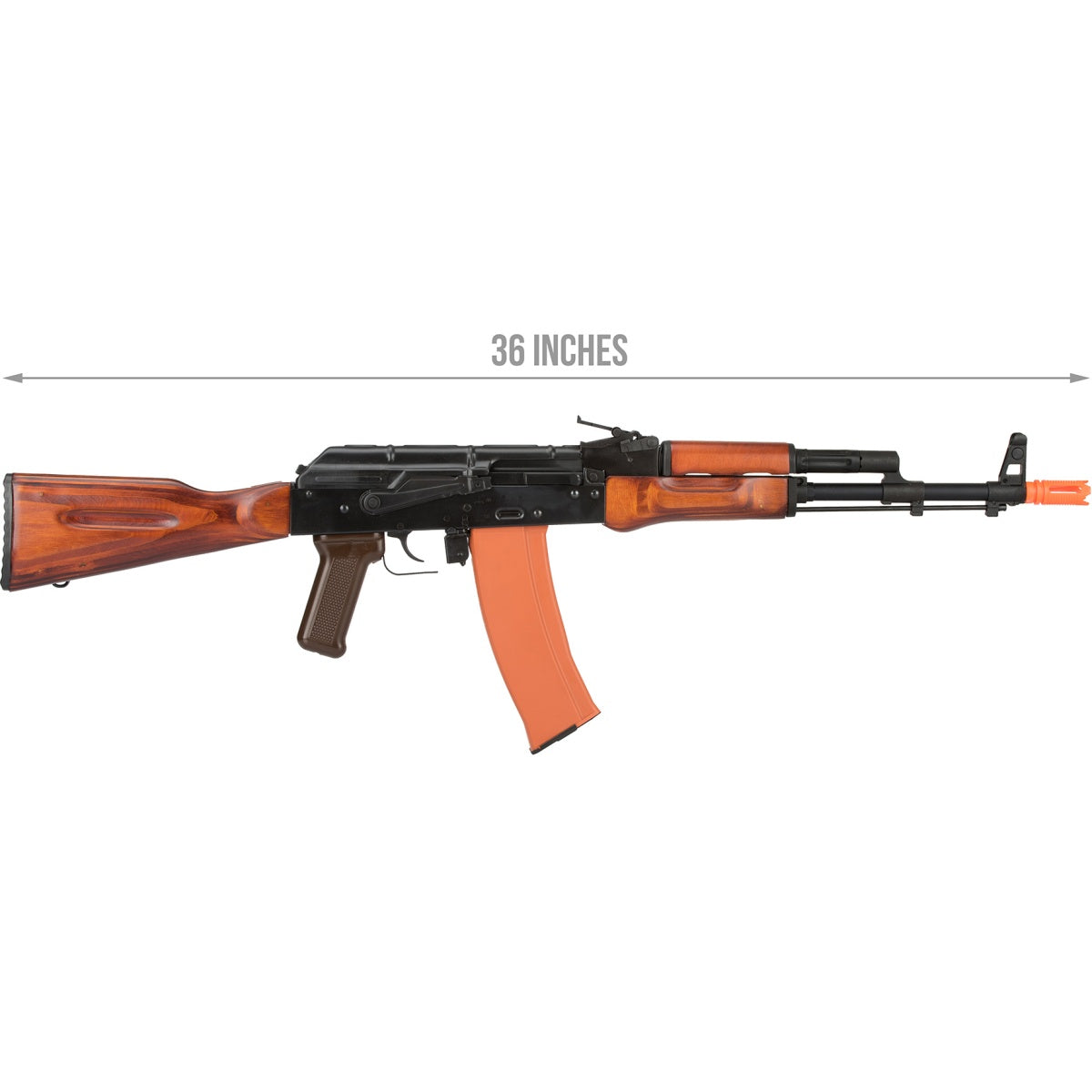 GHK GK74 AK47 Full Metal Real Wood Furniture GBB Airsoft Rifle - BLACK