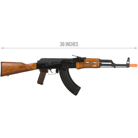 GHK AKM Gas Blowback GBB Airsoft Rifle w/ Real Wood Furniture - BLACK