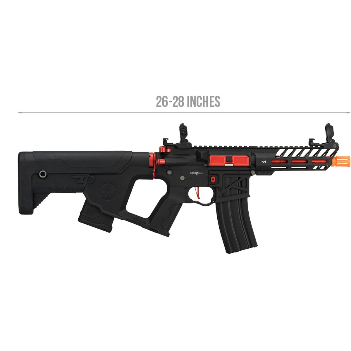 Lancer Tactical Low FPS Enforcer Needletail Skeleton M4 Airsoft Rifle (Color: Black & Red)