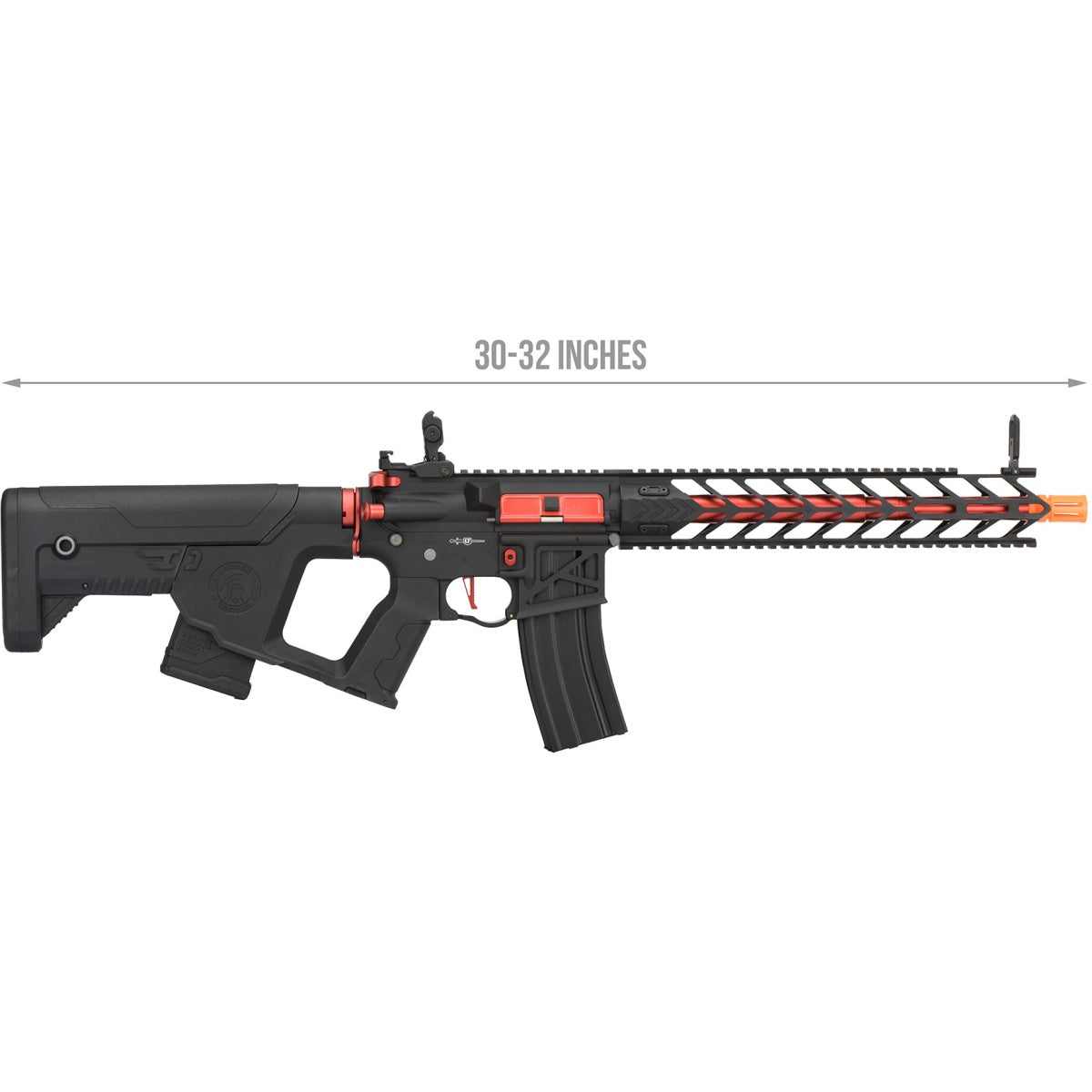 Lancer Tactical Enforcer Series Proline "Nightwing" Skeleton AEG Rifle - RED