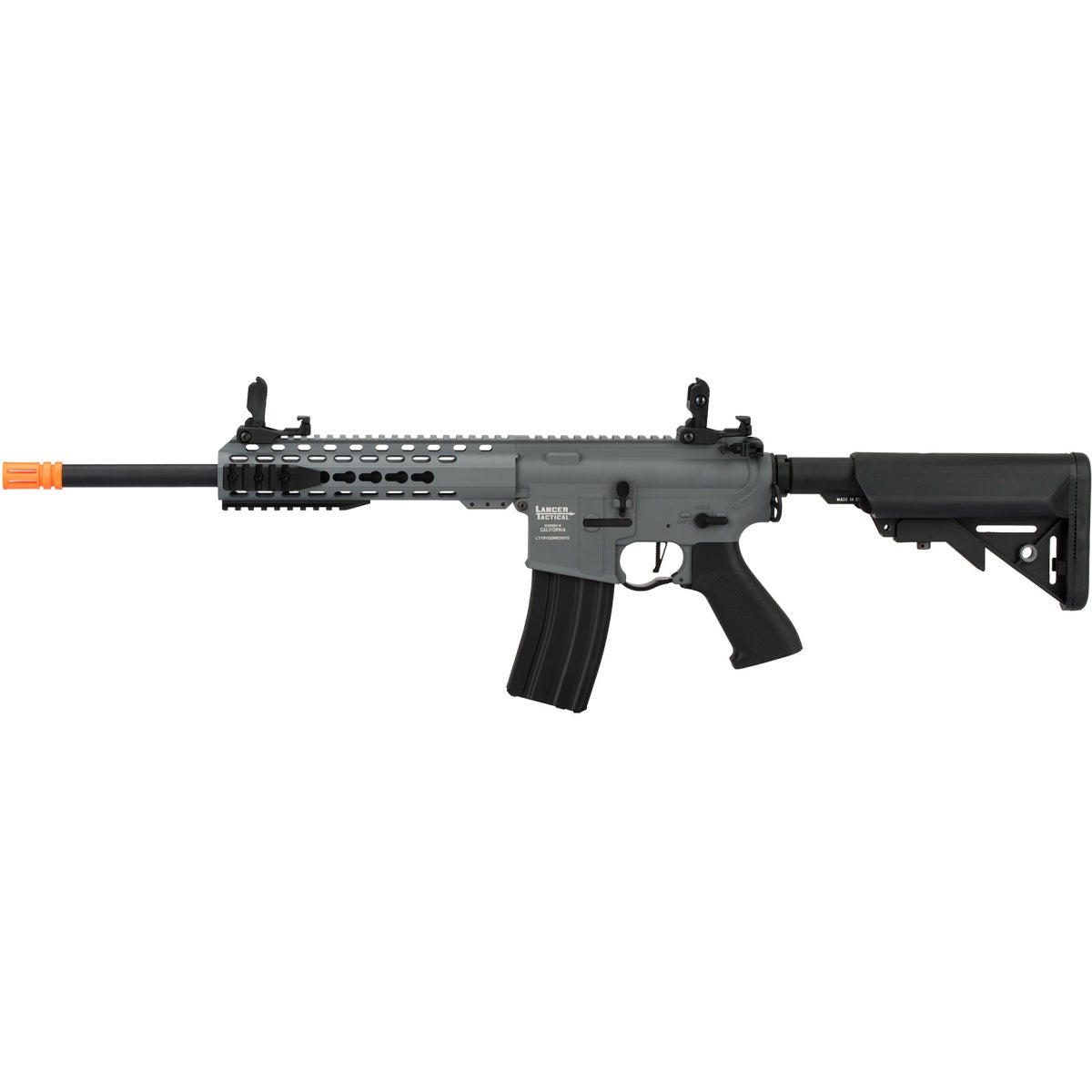 Lancer Tactical Proline 10" Keymod M4 Carbine Airsoft AEG Rifle (Color: Gray)
