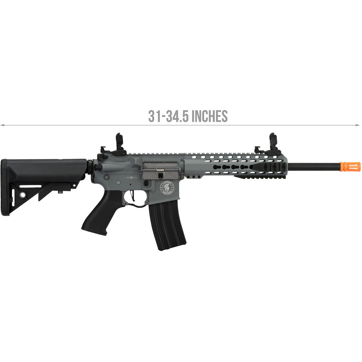 Lancer Tactical Proline 10" Keymod M4 Carbine Airsoft AEG Rifle (Color: Gray)
