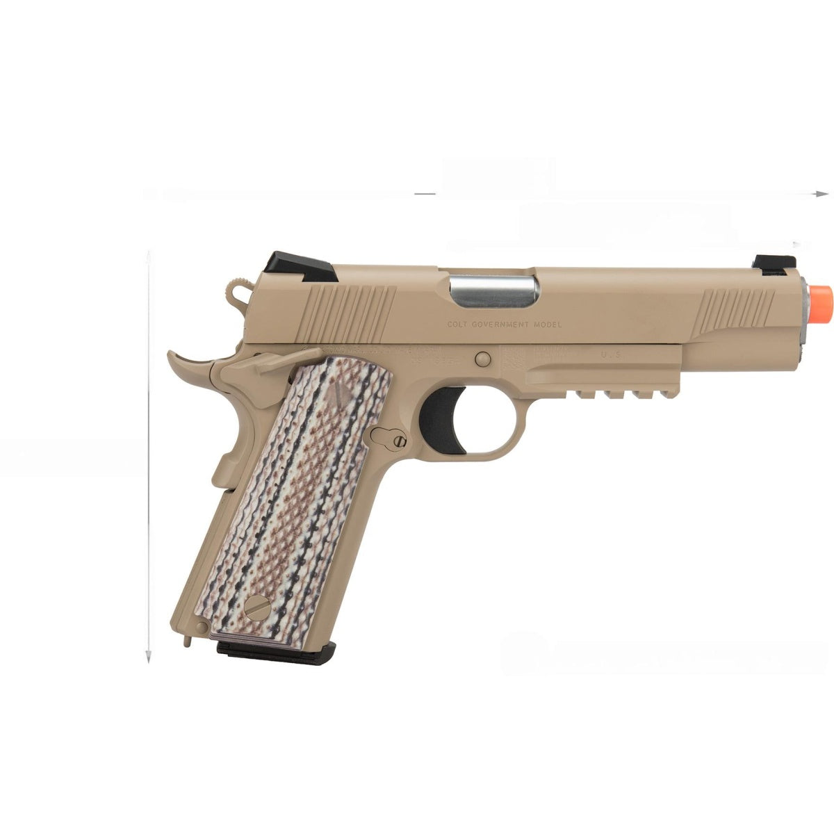 Tokyo Marui M45 "Desert Sand" Gas Blowback Airsoft Pistol - TAN