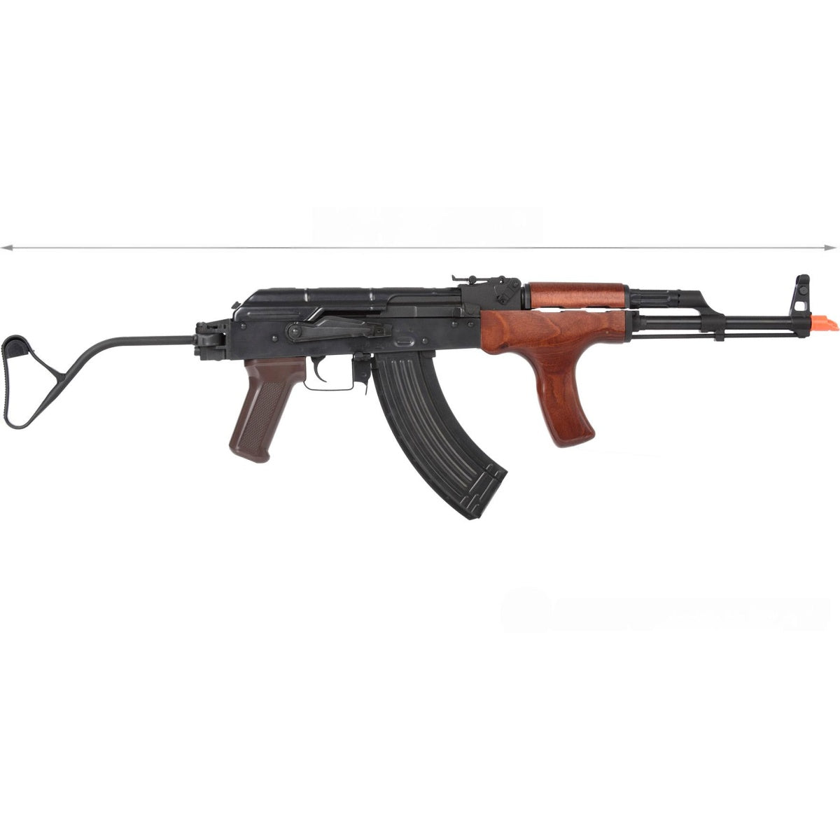E&L Airsoft AK AIMS Platinum AEG Airsoft Rifle w/ Wood Furniture - BLACK