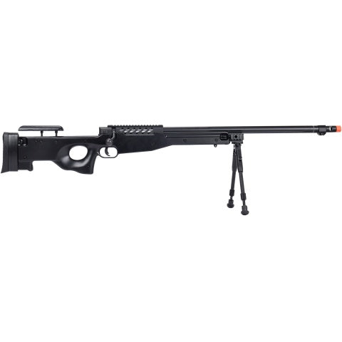 WellFire MB15 L96 Bolt Action Airsoft Sniper Rifle w/ Bipod - BLACK