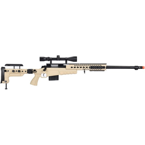 WellFire MB4418-3 Bolt Action Airsoft Sniper Rifle w/ Scope - TAN