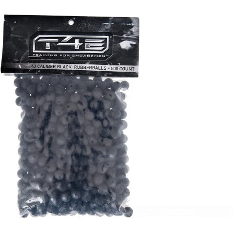 Umarex T4E .43 Caliber Rubber Ball Training Ammo [500 Count Bag] - BLACK