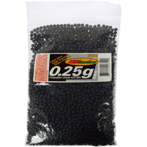 0.25G TSD Premium Grade Seamless Airsoft BBs - 3000 Round Bag - BLACK