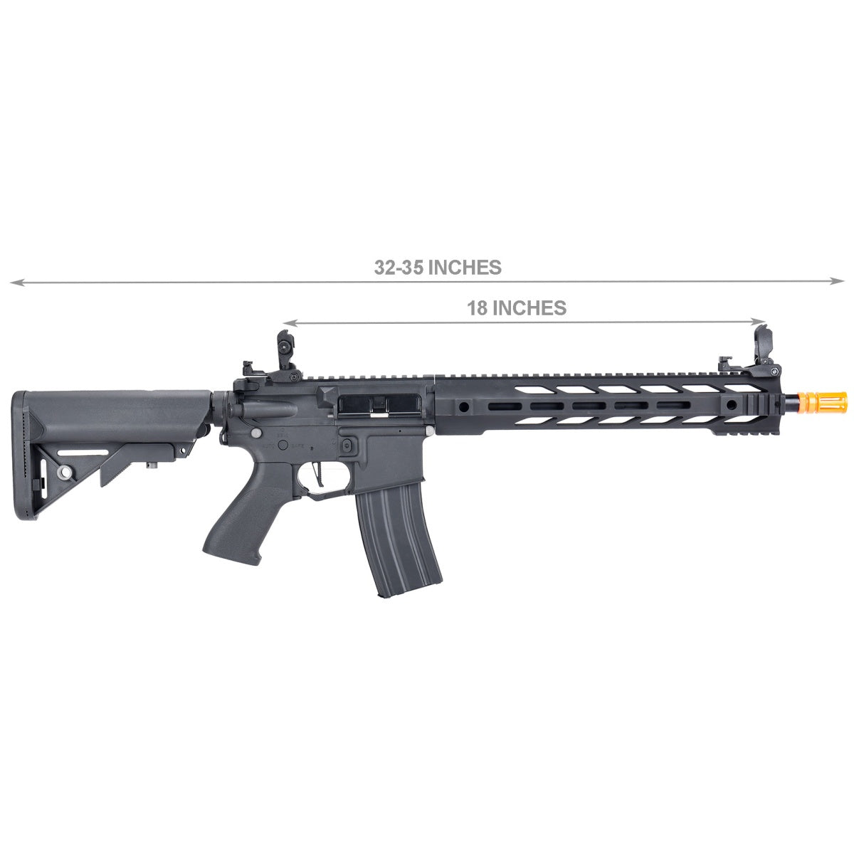 Lancer Tactical Hybrid Gen 2 SPR Interceptor Airsoft AEG Rifle (Color: Black)