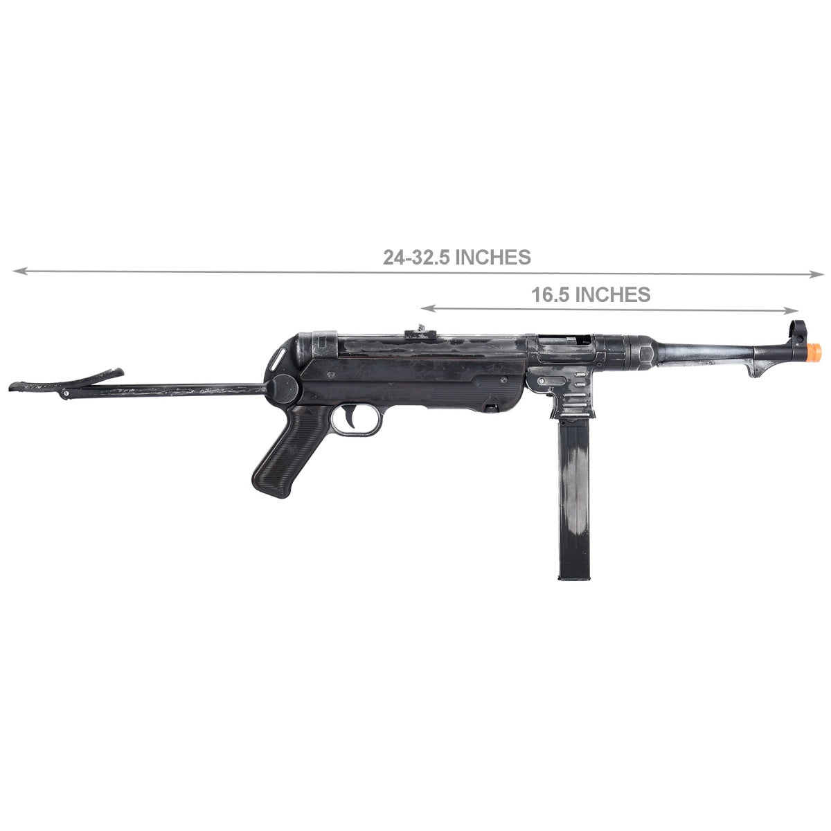 WWII Overlord Series MP40 Airsoft AEG Submachine Gun - BATTLEWORN STEEL