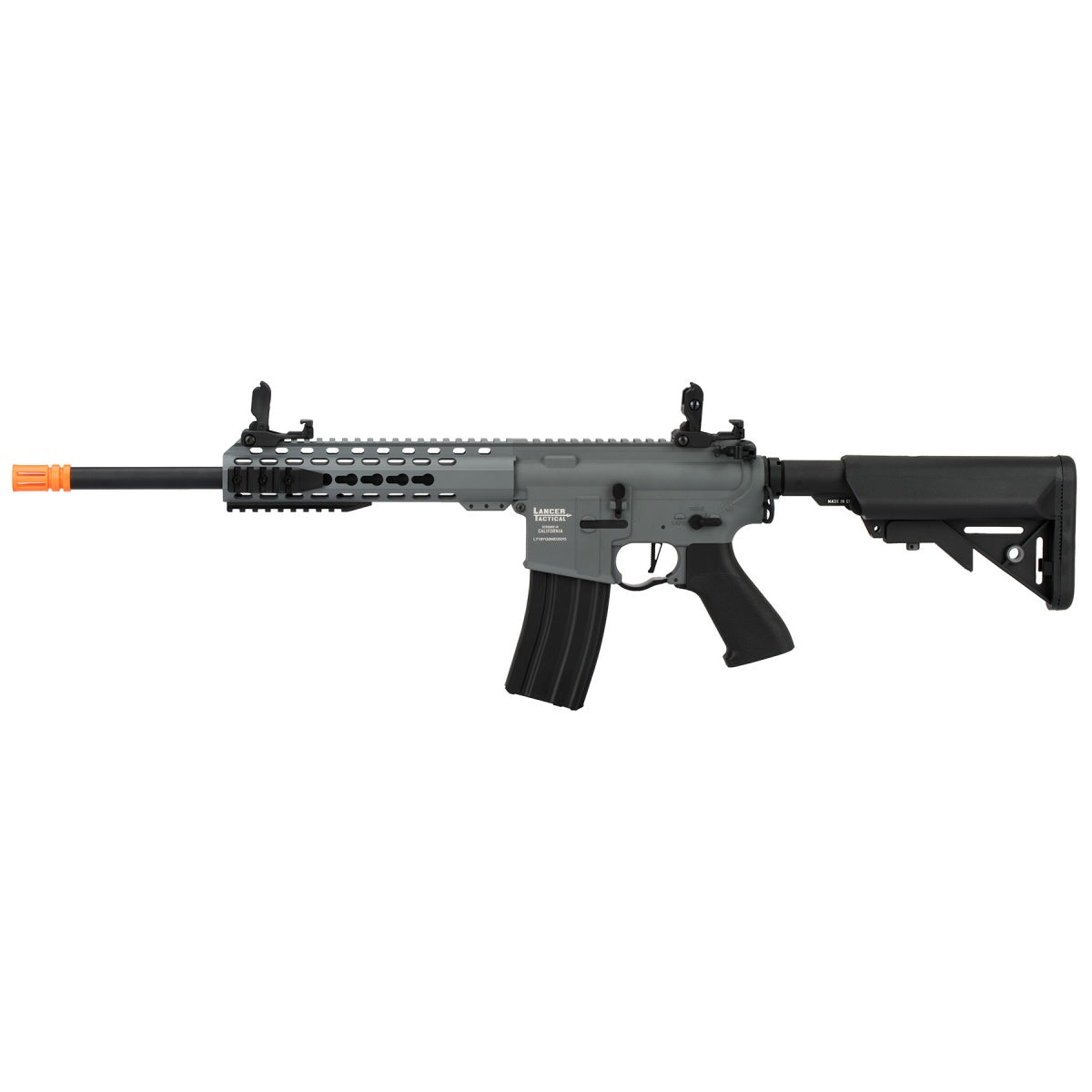 Lancer Tactical Low FPS Proline 10" Keymod M4 Carbine Airsoft AEG Rifle (Color: Gray)