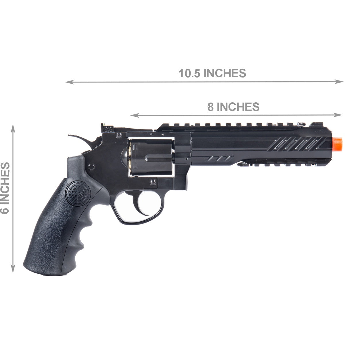 SRC 6" Titan Full Metal CO2 Airsoft Revolver - BLACK
