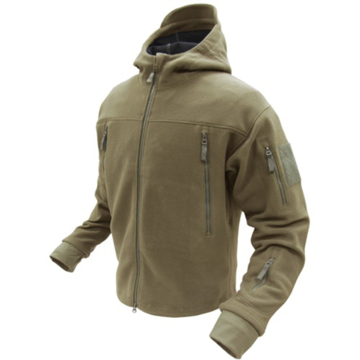 Condor Outdoor Tactical SIERRA Hooded Fleece Jacket #605 - TAN - 3XL