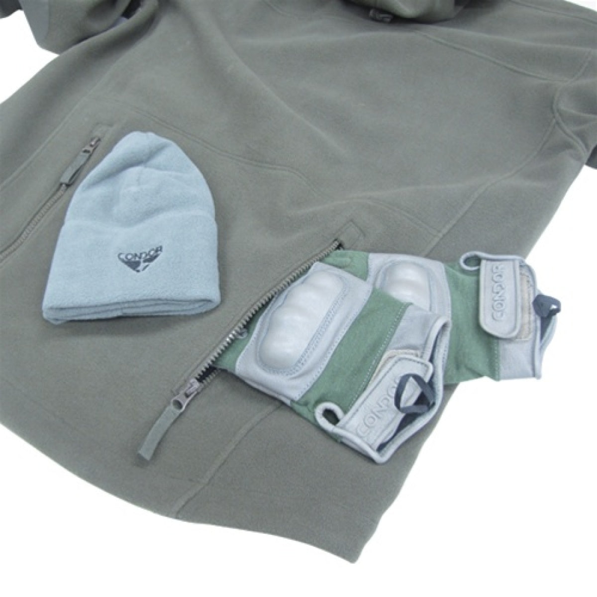 Condor Outdoor Tactical SIERRA Hooded Fleece Jacket #605 - TAN - 3XL