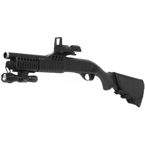 AGM Airsoft Shell-Fed Pump Action Shotgun w/ Flashlight and Full Stock