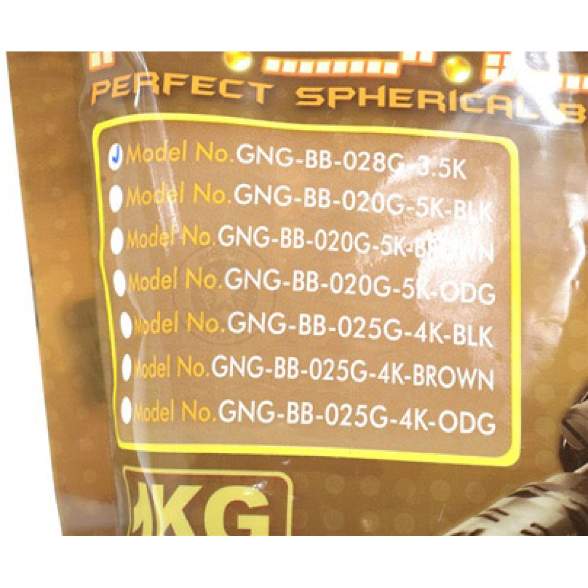 0.28g G&G Armament P.S.B.P. Seamless 6mm Airsoft BBs - 3500rd Bag