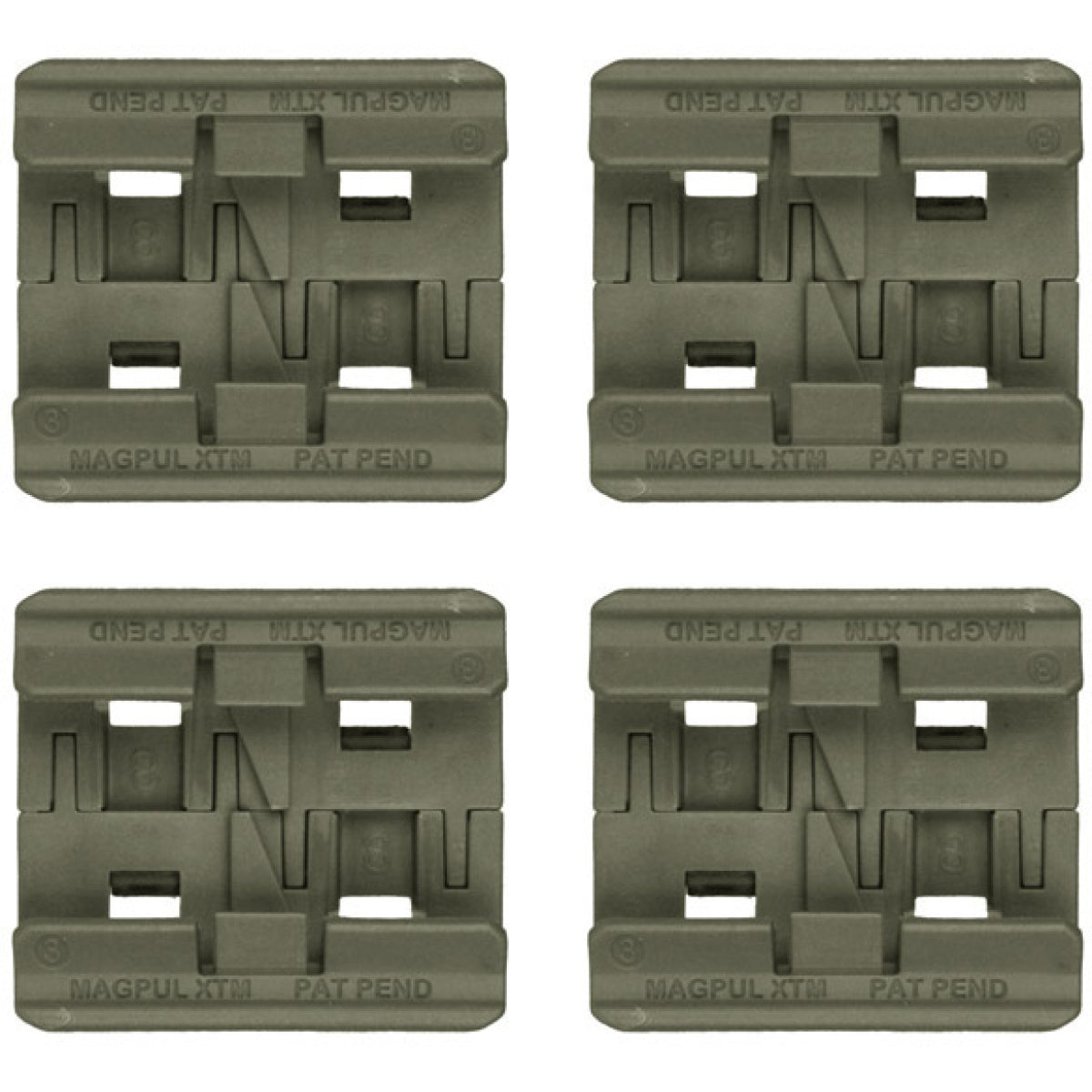 Magpul PTS XTM Rail Cover Panels Set of 4 - FOLIAGE GREEN
