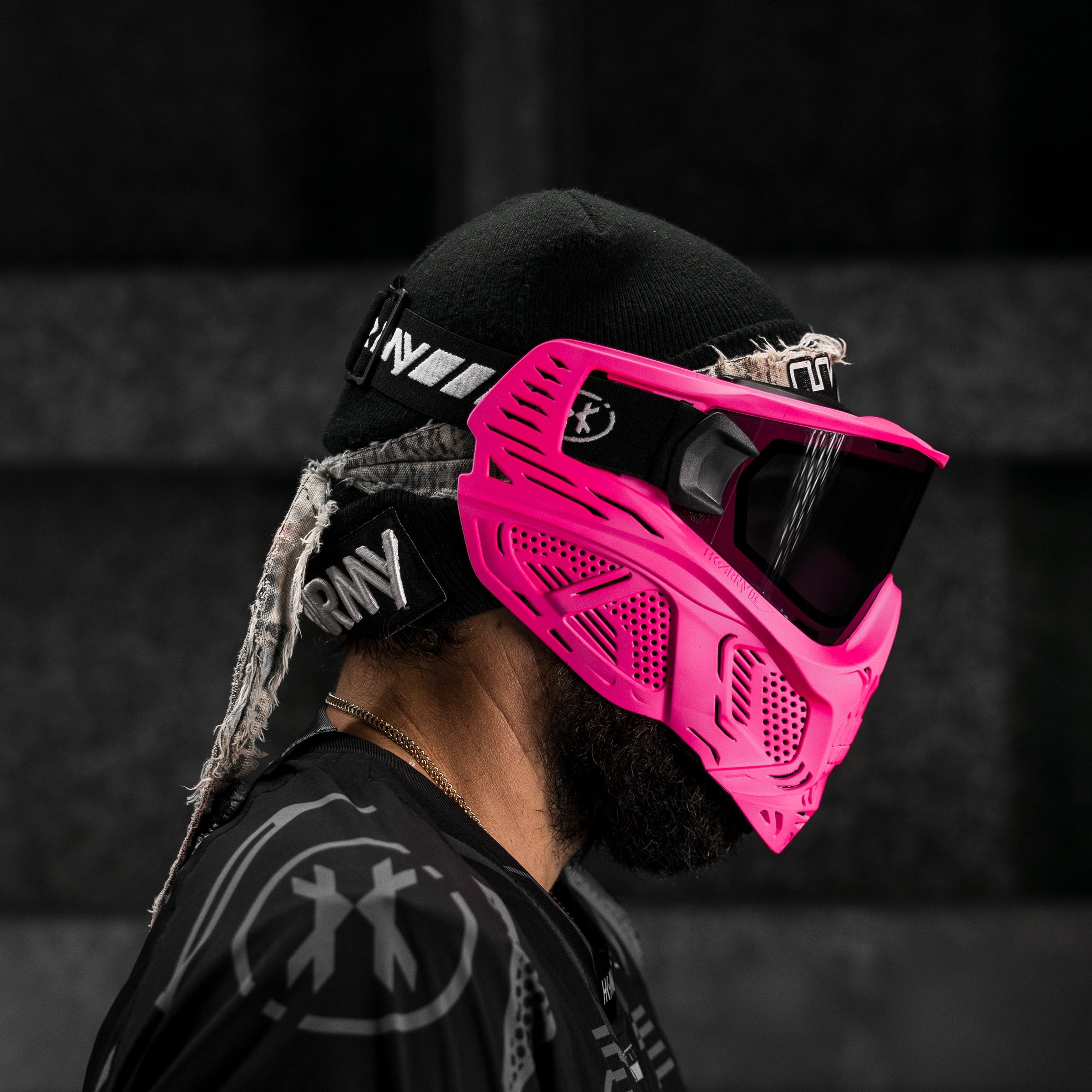 HSTL® Glowball™ Skull Goggle Neon Pink w/ Smoke Lens - XTREME Airsoft Superstore