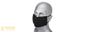 Premium Tactical Pleated Face Mask, Black