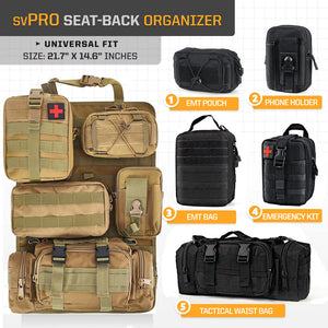 Tactical MOLLE Seat Organizer Full Set - XTREME Airsoft Superstore