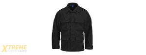 PROPPER POLY/COTTON RIPSTOP MIL-SPEC FOUR POCKET BDU COAT - SMALL (BLACK)