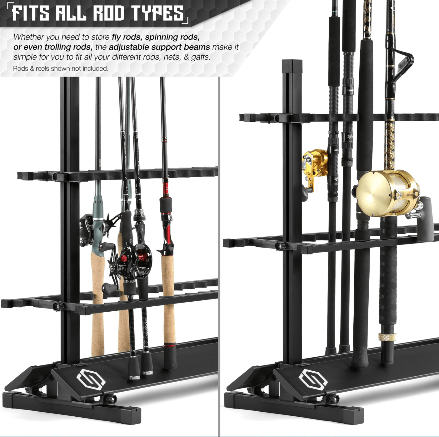 Fishing Pole Aluminum Rack (3 Sizes) - XTREME Airsoft Superstore