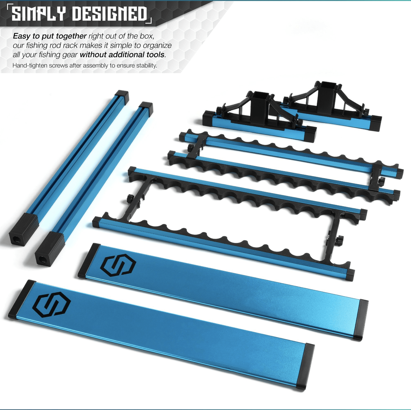 Fishing Pole Aluminum Rack (3 Sizes) - XTREME Airsoft Superstore
