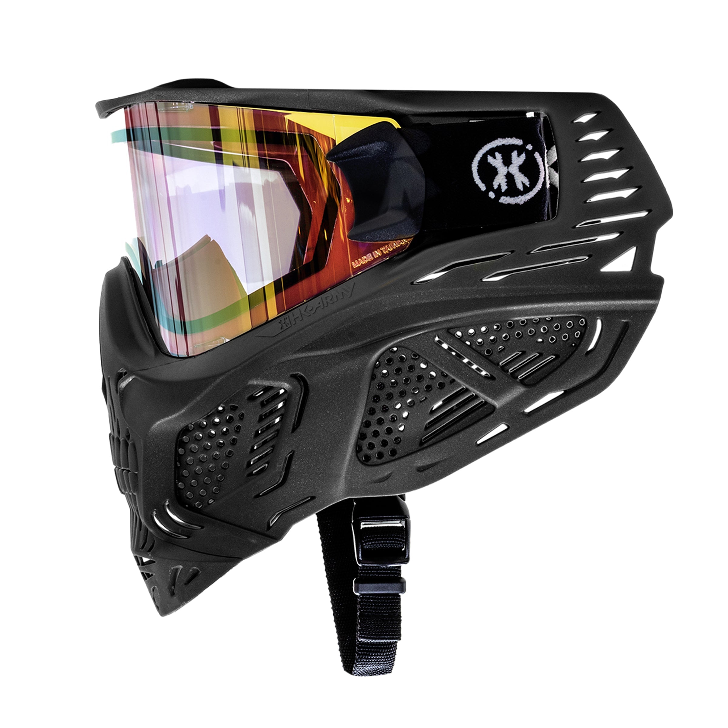 HSTL® Skull Goggle "Raider" - Black w/ Gold Lens - XTREME Airsoft Superstore