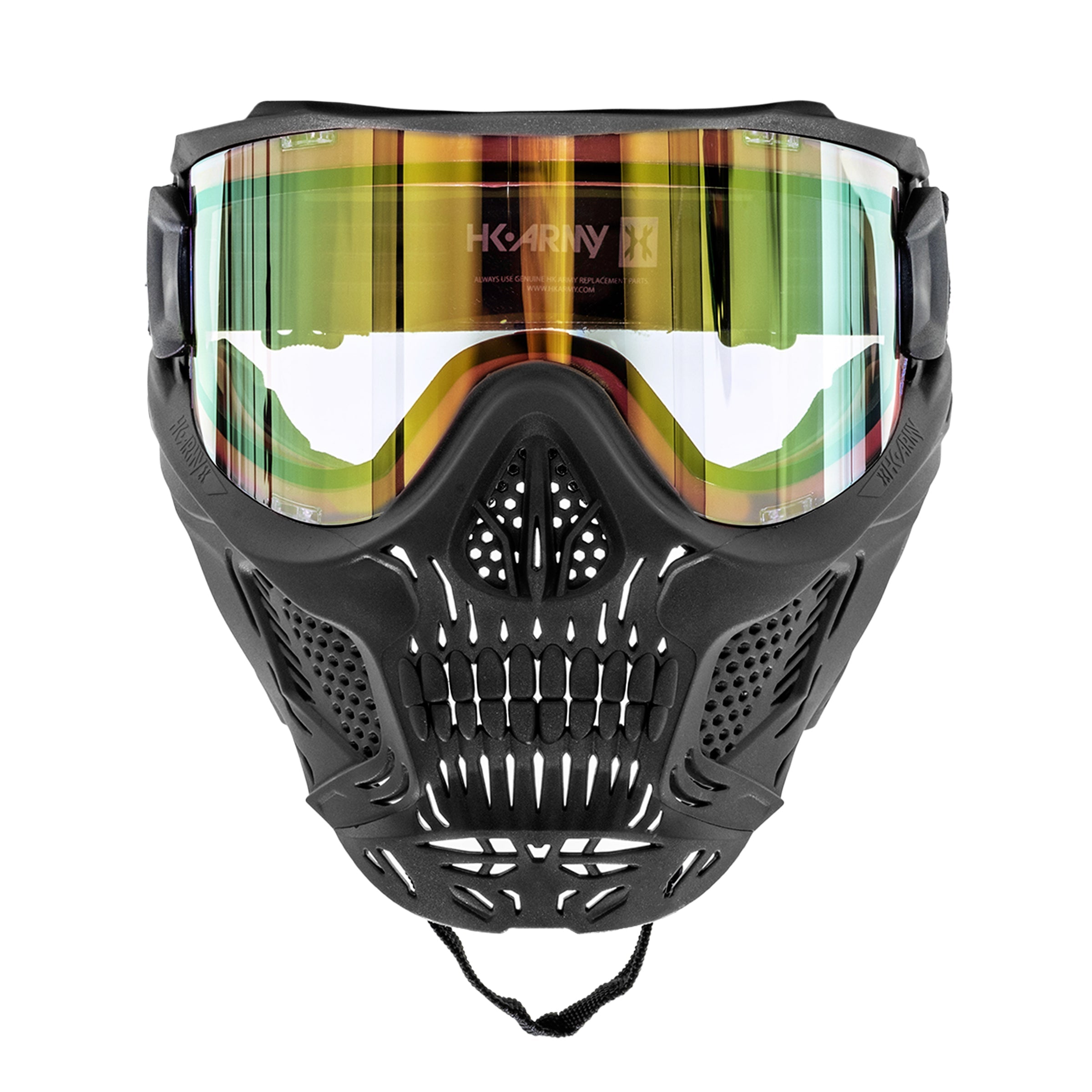 HSTL® Skull Goggle "Raider" - Black w/ Gold Lens - XTREME Airsoft Superstore