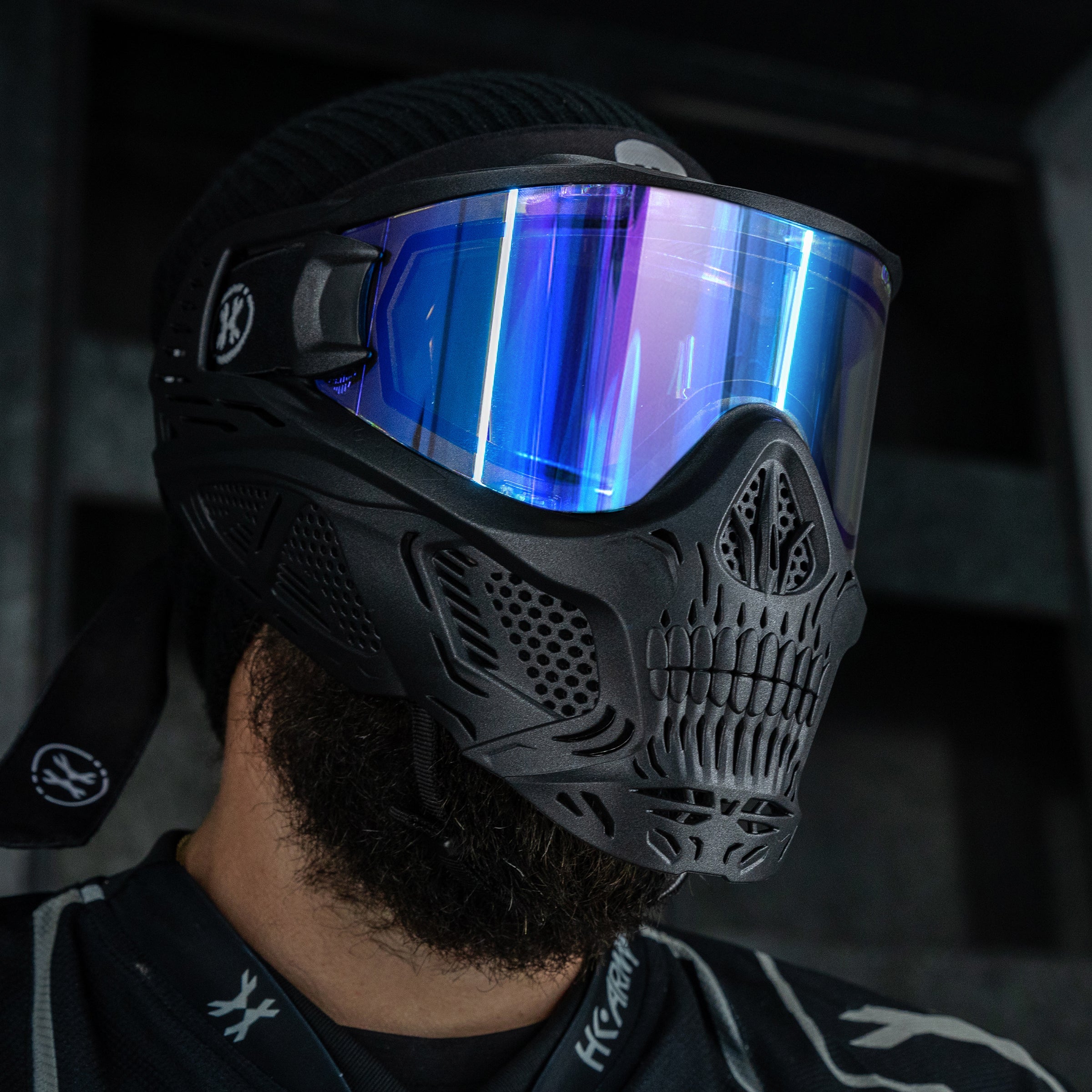 HSTL® Skull Goggle "Reaper" - Black w/ Ice Lens - XTREME Airsoft Superstore
