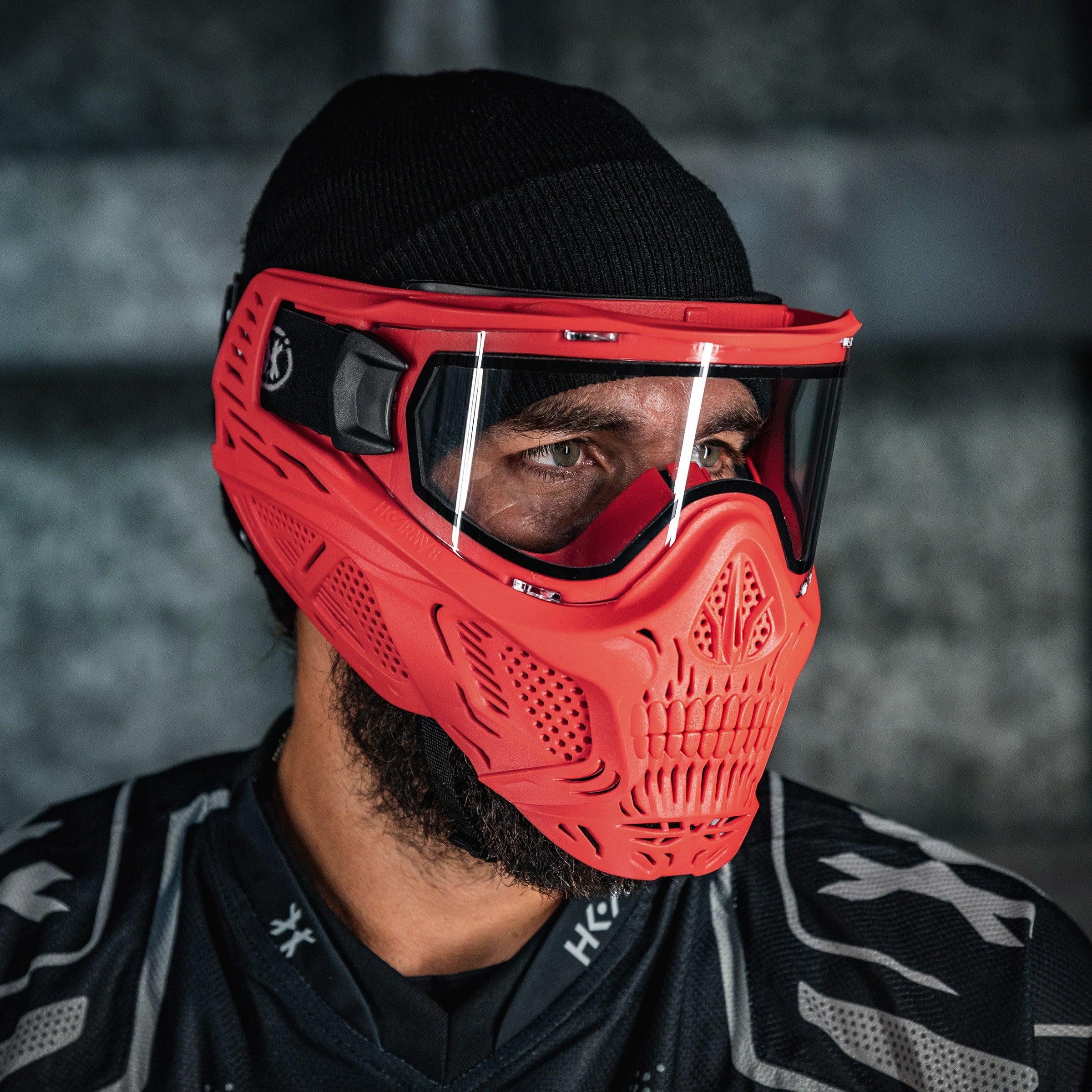 HSTL® Skull Goggle - Red w/ Clear Lens - XTREME Airsoft Superstore