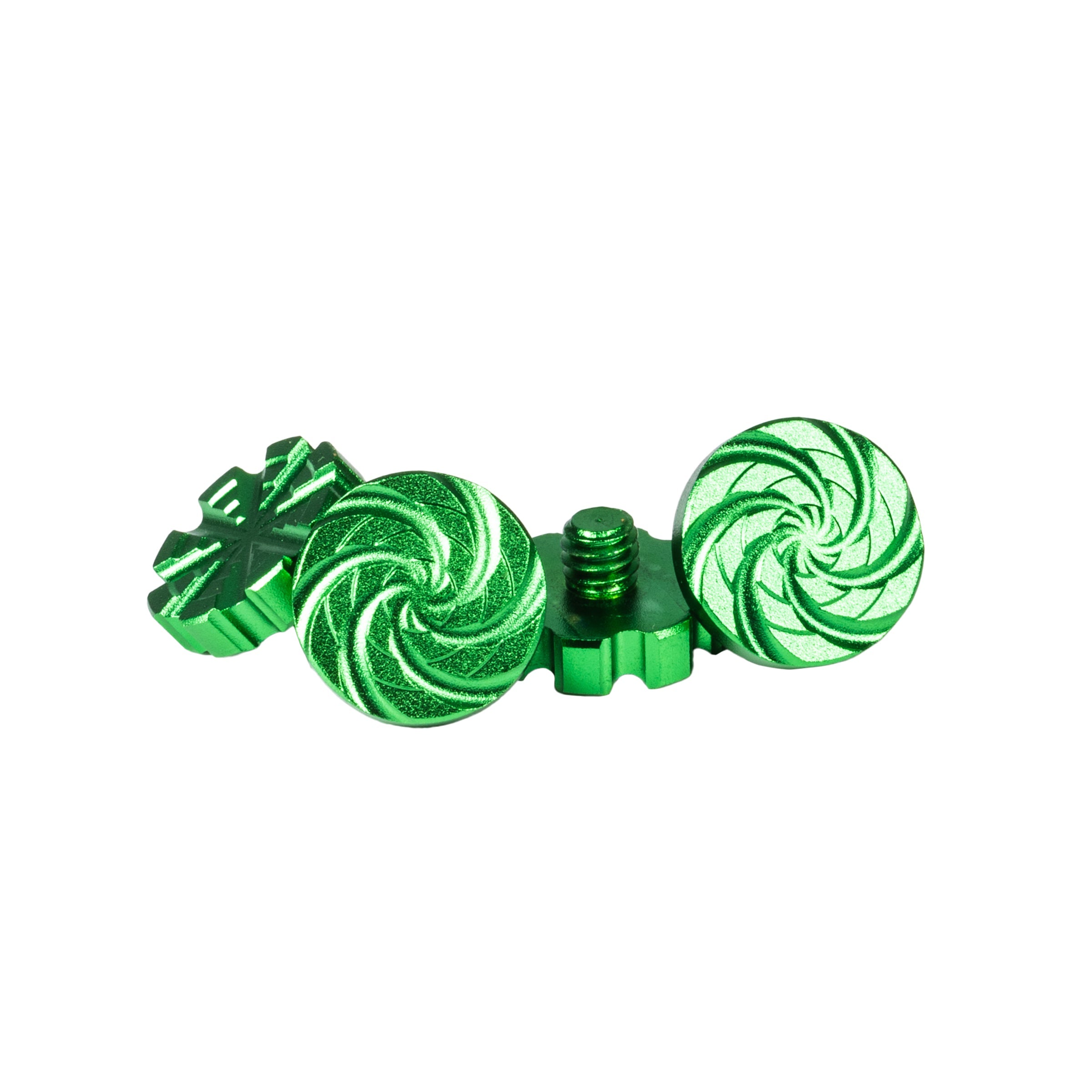 Machined Goggle Screw Set "Cyclone" Green - XTREME Airsoft Superstore