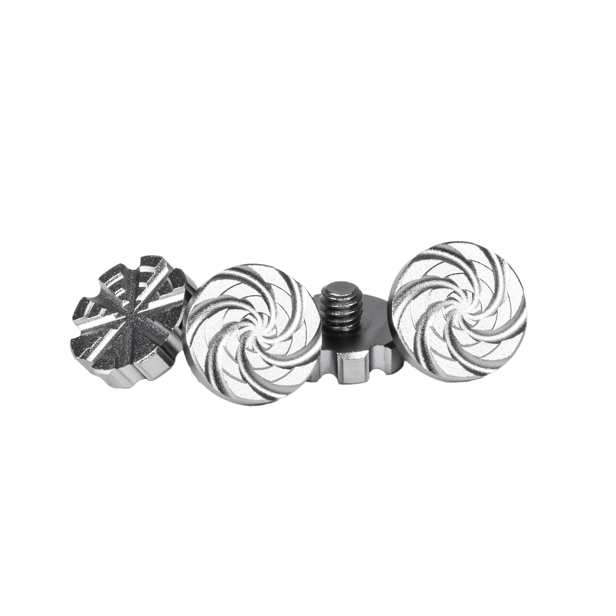 Machined Goggle Screw Set "Cyclone" Silver - XTREME Airsoft Superstore