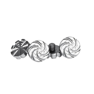 Machined Goggle Screw Set "Cyclone" Silver - XTREME Airsoft Superstore
