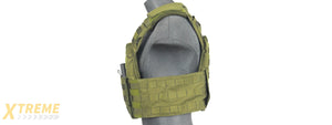 SAPC W/DUAL INNER MAG POUCH AND SHOULDER PADS (OD GREEN)