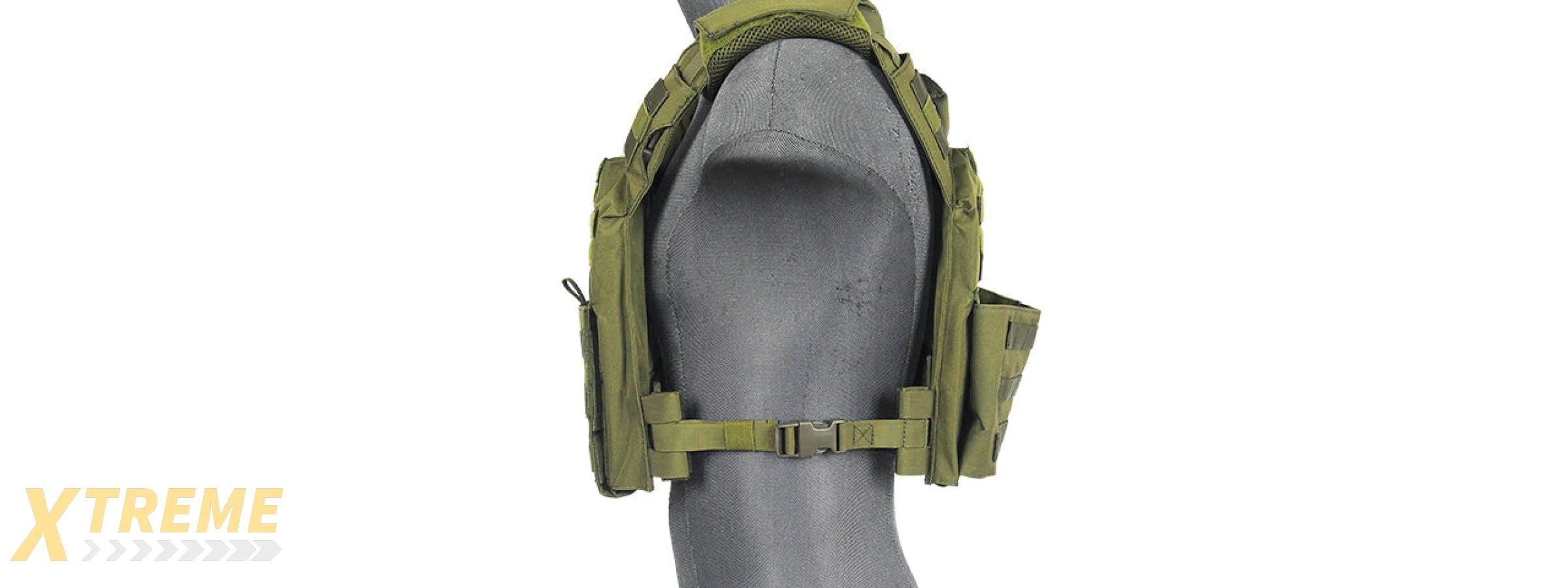 SAPC W/DUAL INNER MAG POUCH AND SHOULDER PADS (OD GREEN)